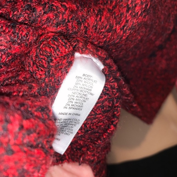 Express red Aztec wool blend sweater women’s XS - Picture 5 of 5